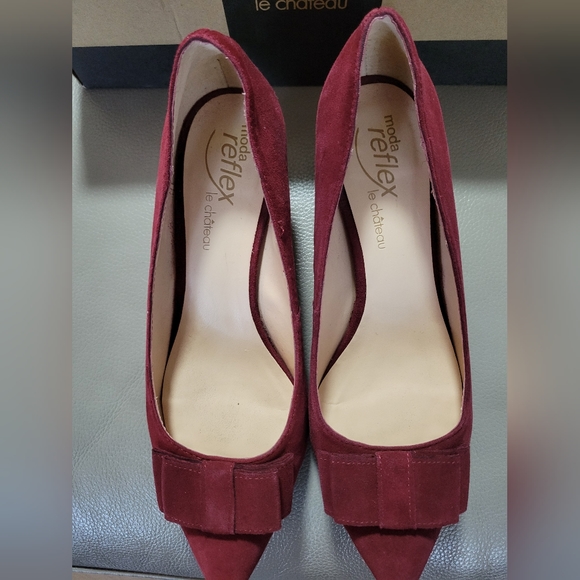 Red Le Chateau Heel Shoes Size 8 - Picture 3 of 5